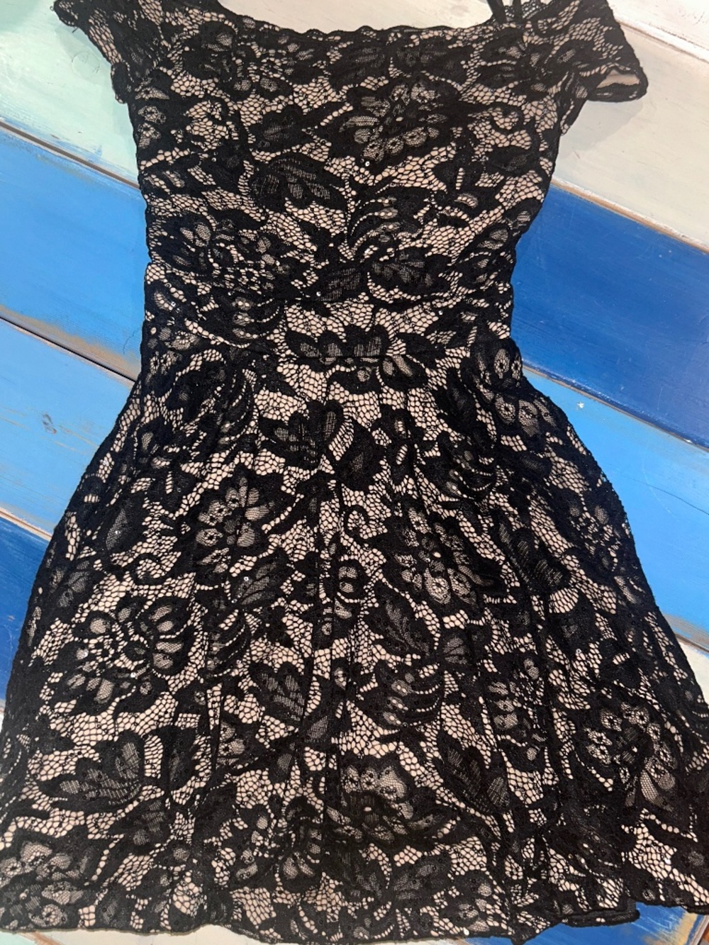B Darlin Mini Dress  Black Tulle Underlay Juniors